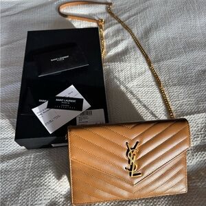 YSL CASSANDRE ENVELOPE CHAIN WALLET